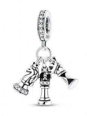 Knight & Crown Chess Dangle Charm